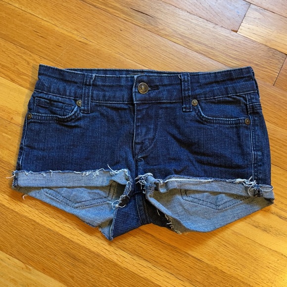 Bundle of Sz 00 XXS Cuffed Denim Shorts - Picture 11 of 13
